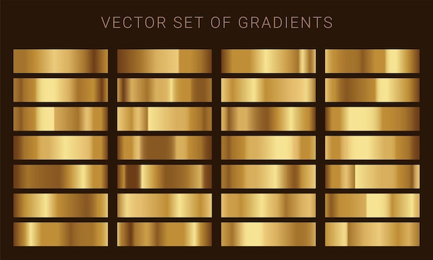 Vector vector set of gold gradients