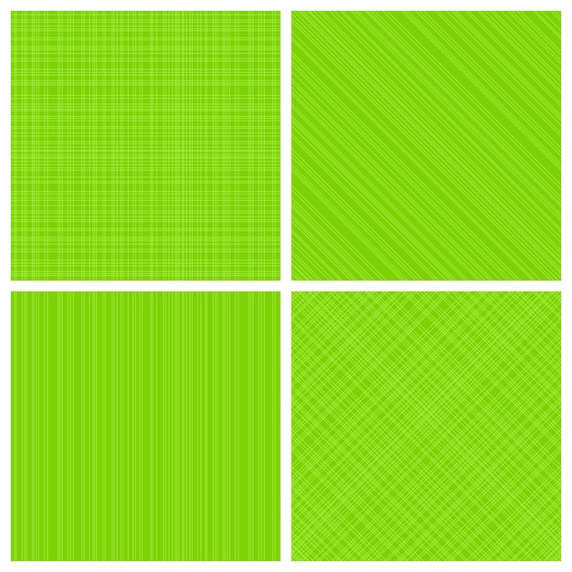 Vector set of green seamless hatch patterns