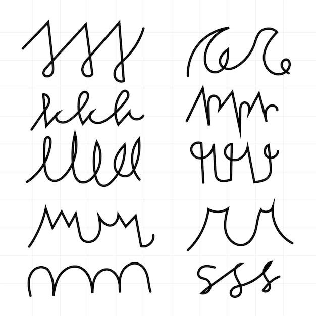 Vector vector set of hand drawn lines and dividers