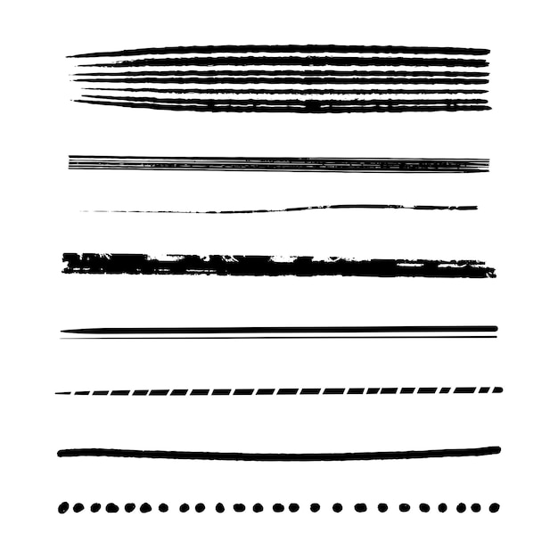 Insieme di vettore della sottolineatura disegnata a mano