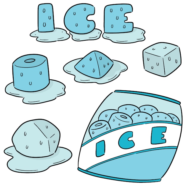 Vector set of ice