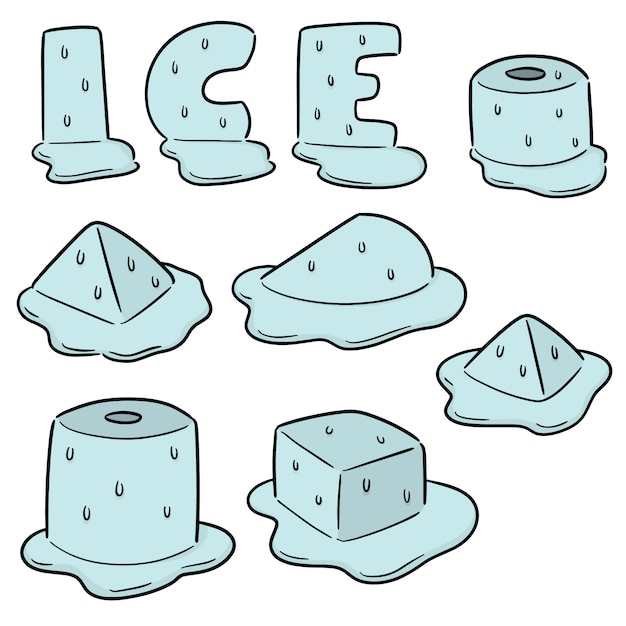 Vector set of ice