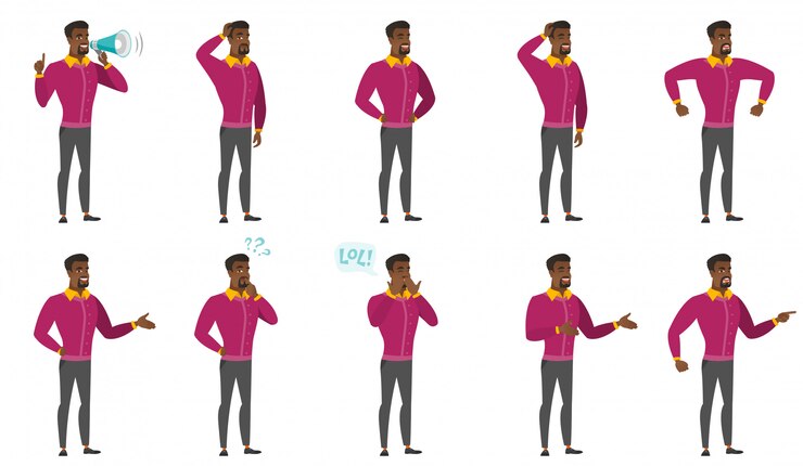 Vector vector set of illustrations with business people.