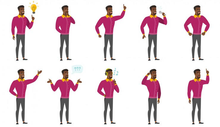 Vector vector set of illustrations with business people.