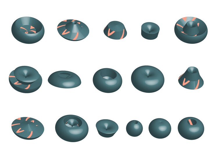 Vector vector set isolated simple shapes 3d