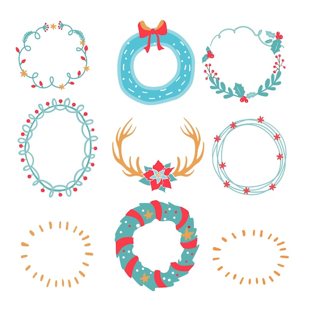 Vector set kerstframes