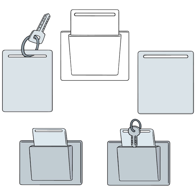 Vector set of keycard