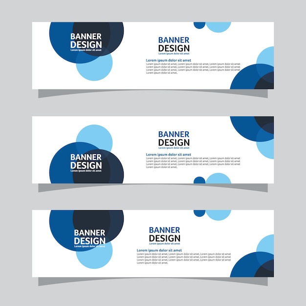 Set vettoriale di landscape banner background design concept web background business layout template