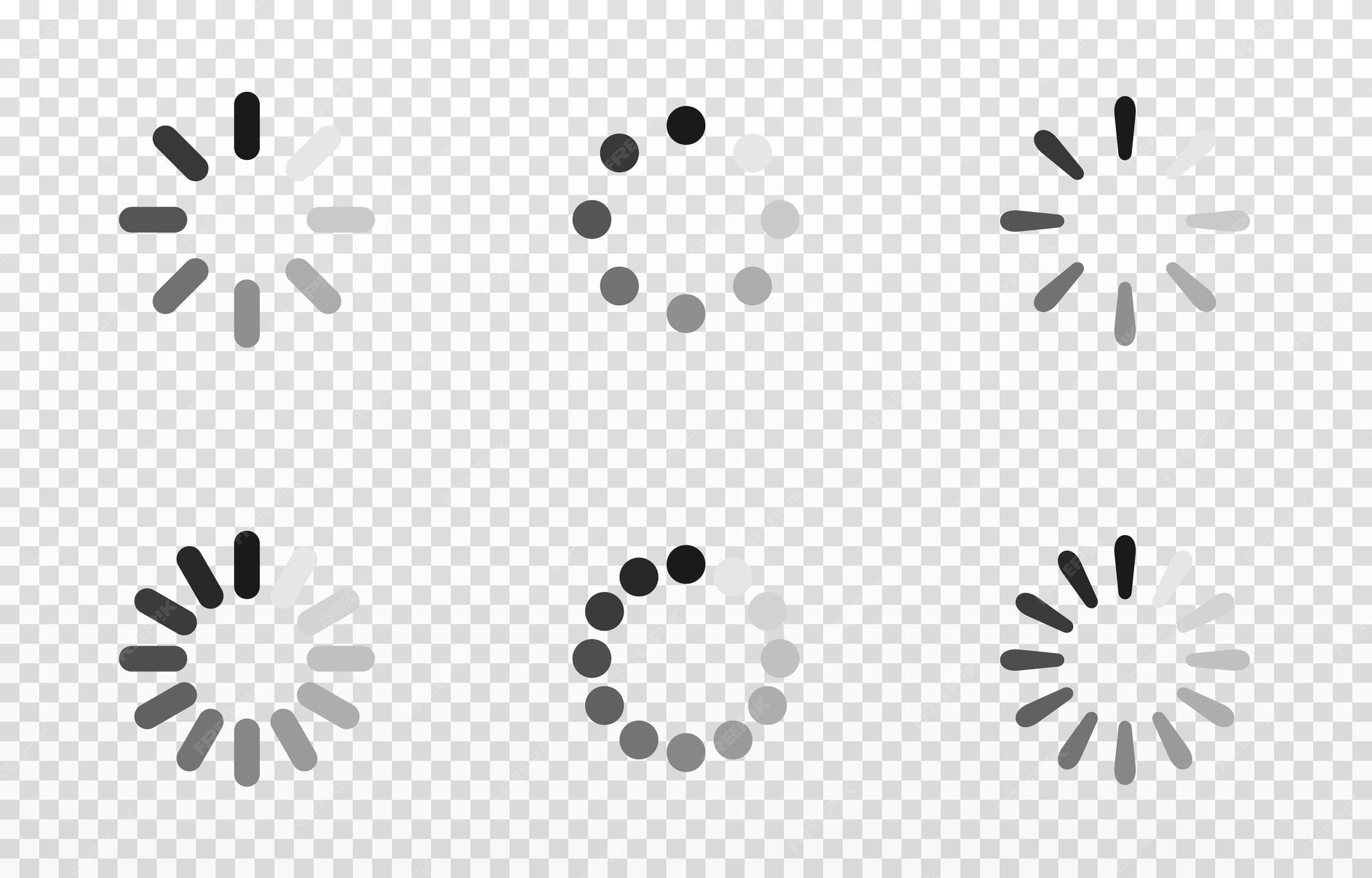 Premium Vector | Vector set of loading icons on isolated transparent ...