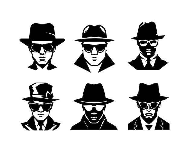 Vector vector set of mafia illustration