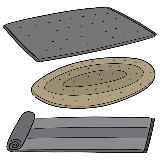 Vettore vector set di tappetino