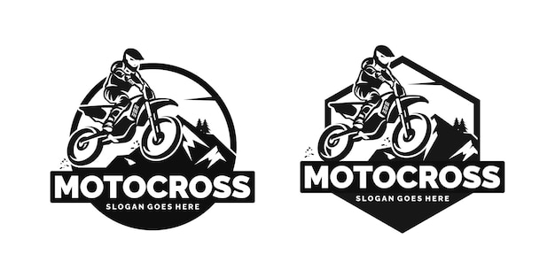Vector set motocross logo