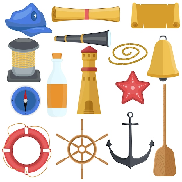 Vector vector set of nautical collection