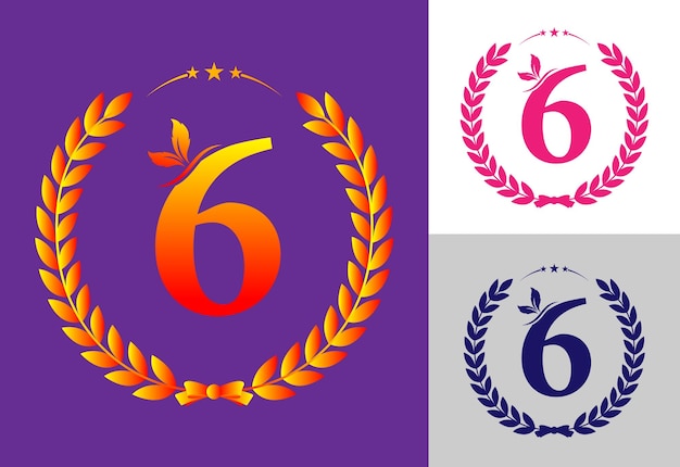 Vector set of number logo design