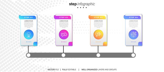 Вектор Векторный набор векторов бизнес-инфографики