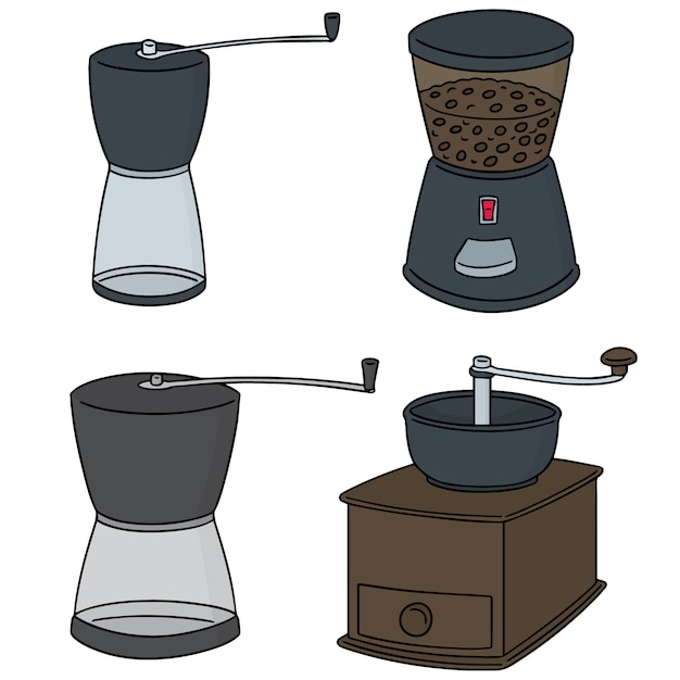 Векторный набор кофемолки