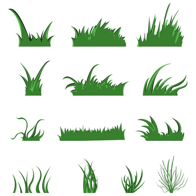 ベクトル 緑の草の要素のベクトルを設定