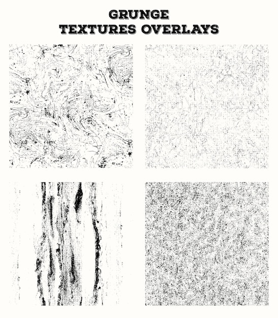 ベクトル グランジ・オーバーレイ・テクスチャのベクトルセット