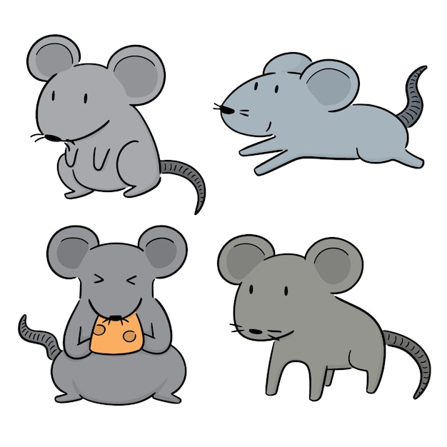 Векторный набор мышей