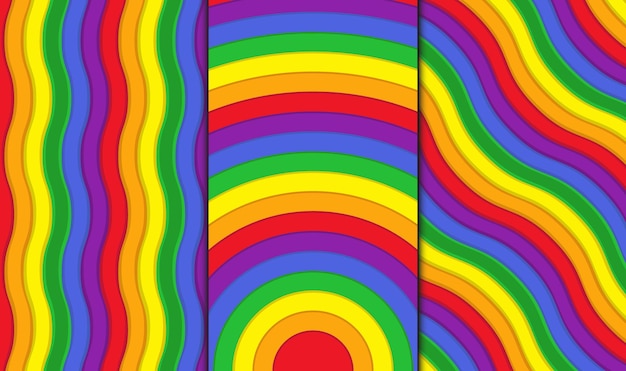 ベクトル ベクトルセットパターン虹の背景