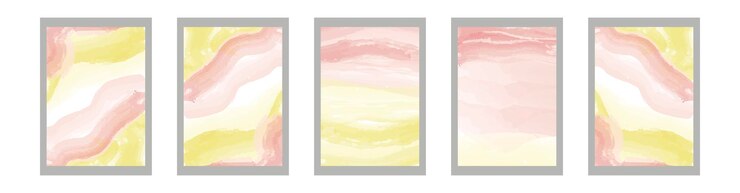 Vector vector set. pink and yellow background for screensaver, cover and more.