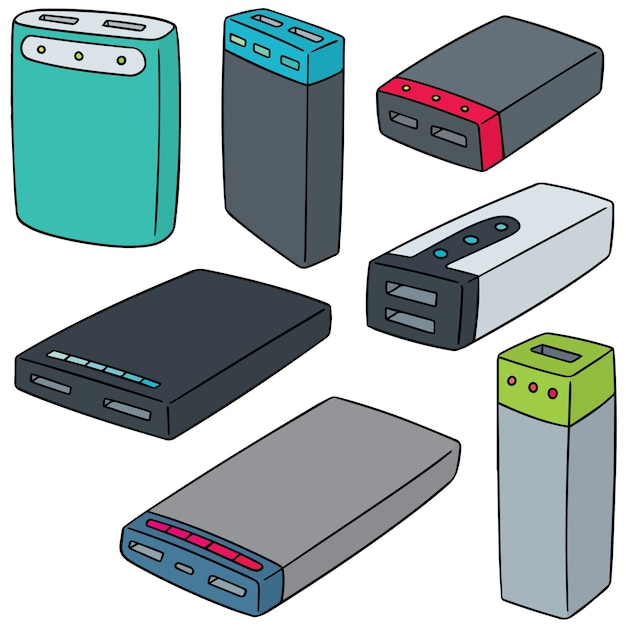 Vector set of power bank