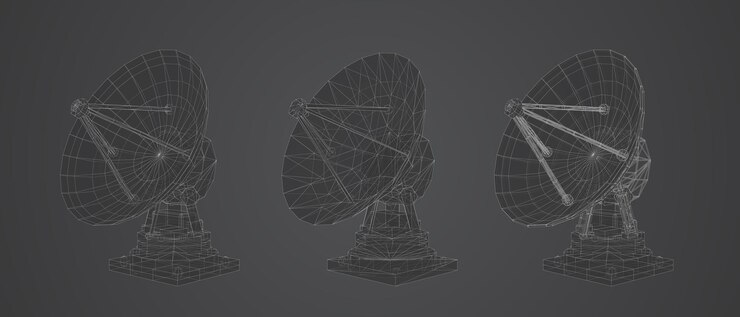 Vector vector set radio antenna astronomy and space research