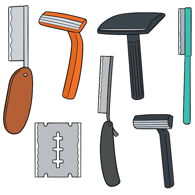 Vector set of razor