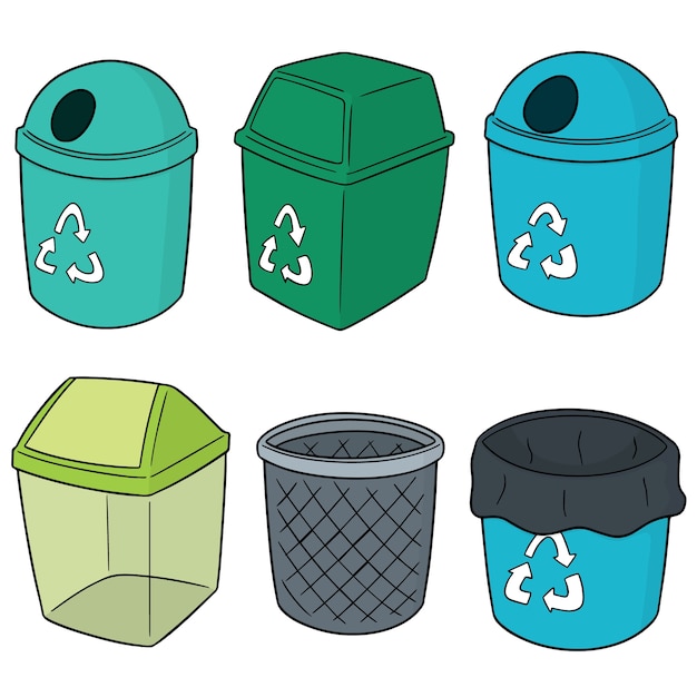 Vector vector set of recycle garbage