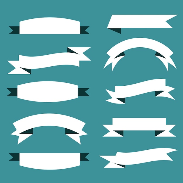 vector set of ribbons