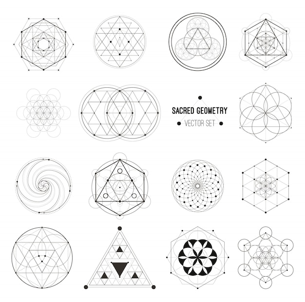 Vector vector set of sacred geometry symbols