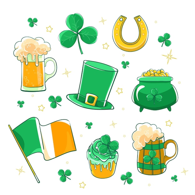 vector set saint patricks day
