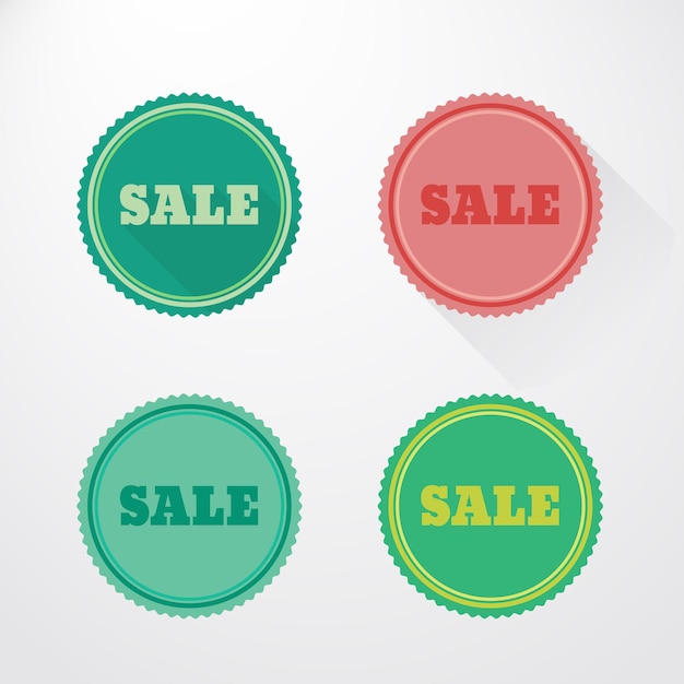 Vector vector set of sale stickers labels in flat style