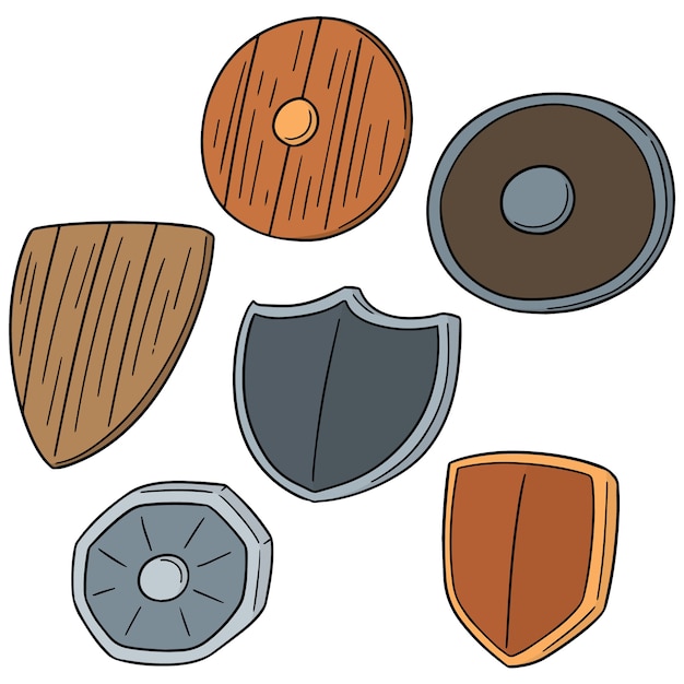 vector set of shields