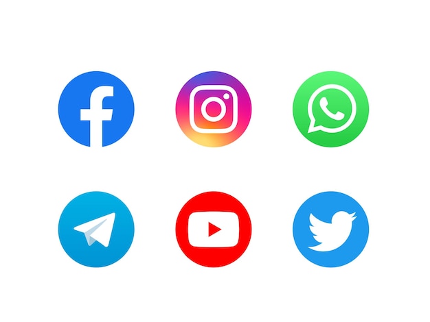 Vector vector set of social media icon collection