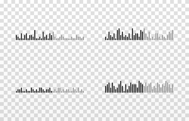 Vector vector set of sound waves icons. audio waves png, radio waves. voice message png. icons png.
