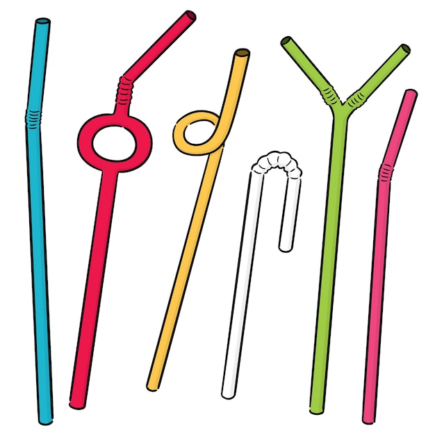 Vector vector set of straw