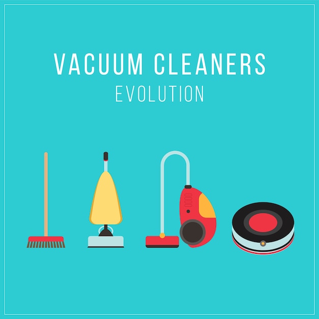 Vector vector set of stylized cleaning tools icons