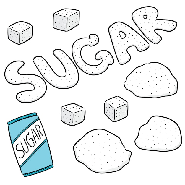 Vector set of sugar