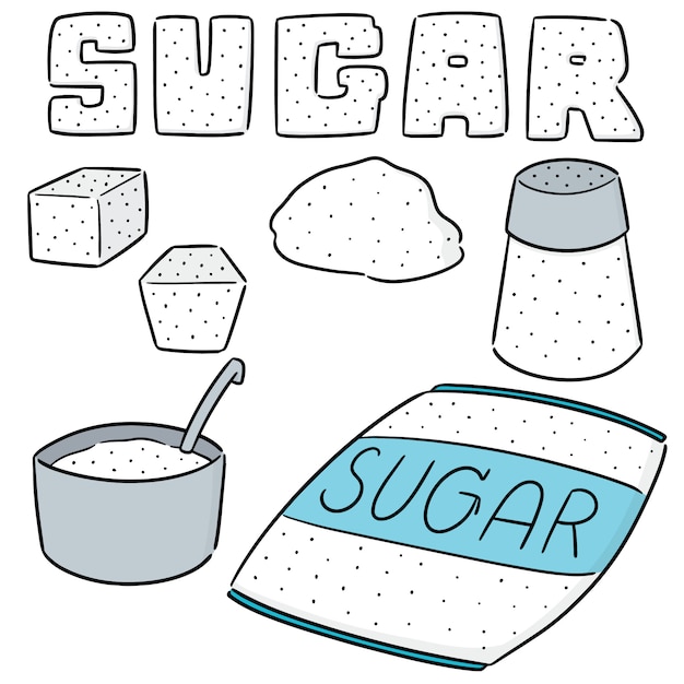 Vector set of sugar