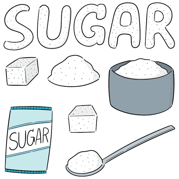 Vector vector set of sugar