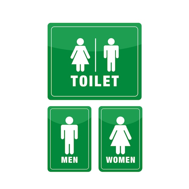 トイレ標識のベクトルを設定します。