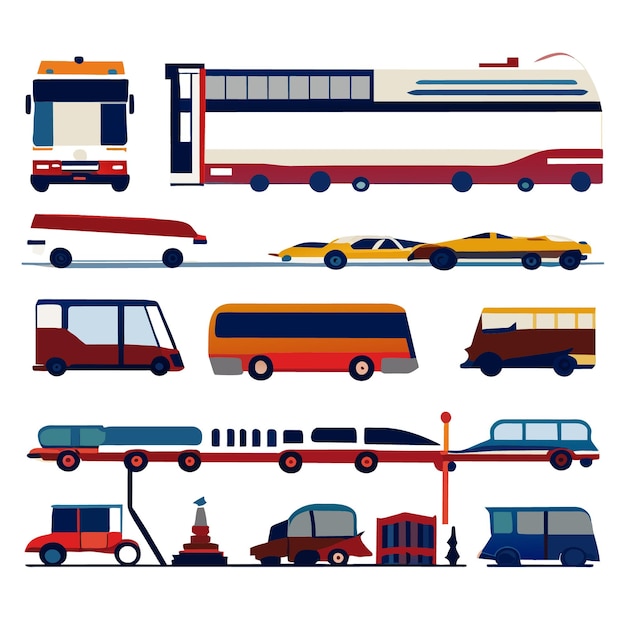 Vector Set of Travel and Mobility Phenomena Illustrations