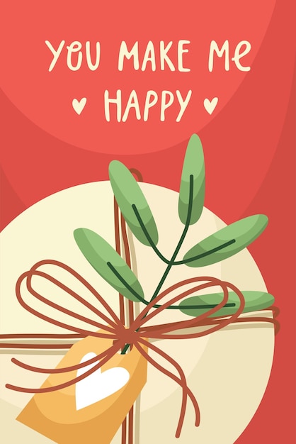 Vector set of Valentines day greeting cards. Flat style