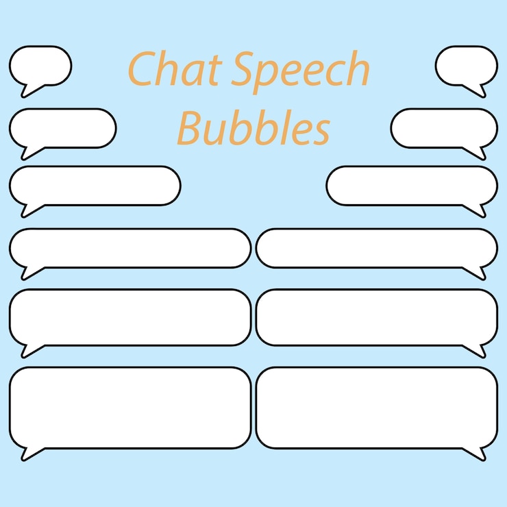 Vector vector set van chat spraak bubbels template ontwerp