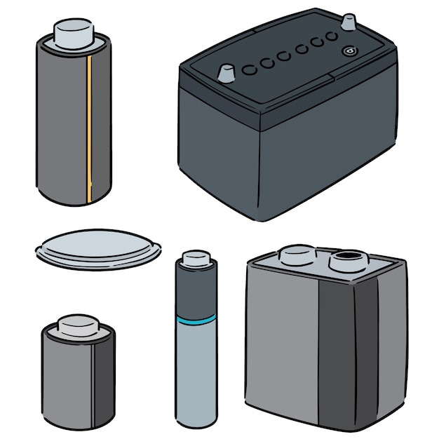 Vector vector set van de batterij