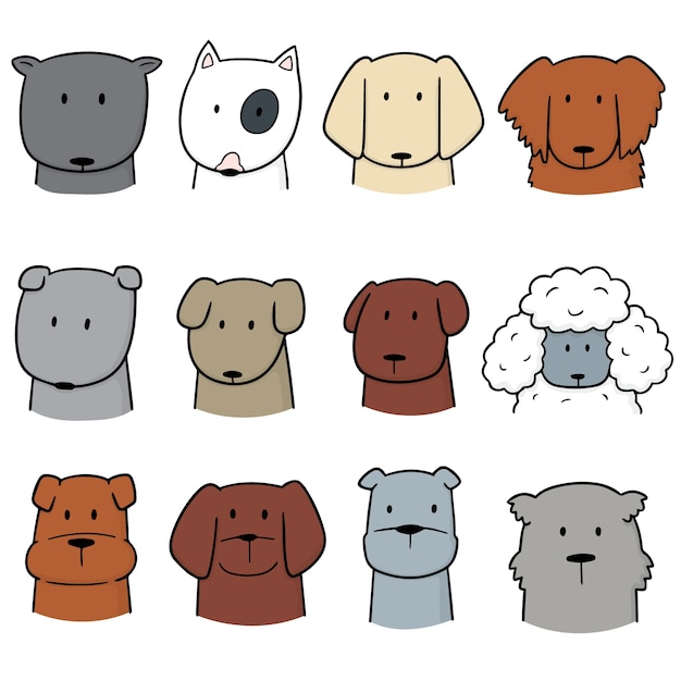 Vector set van de hond