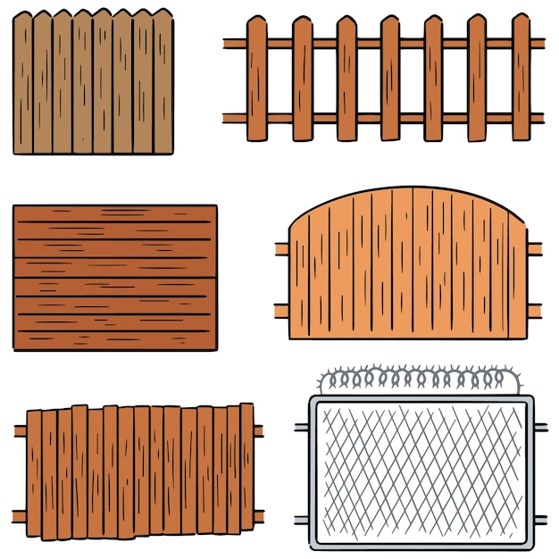 vector set van hek