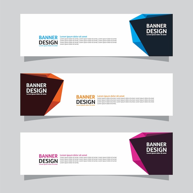 Vector set van landschap banner achtergrond ontwerp concept Web achtergrond business layout template