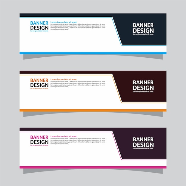 Vector set van landschap banner achtergrond ontwerp concept web achtergrond business layout template